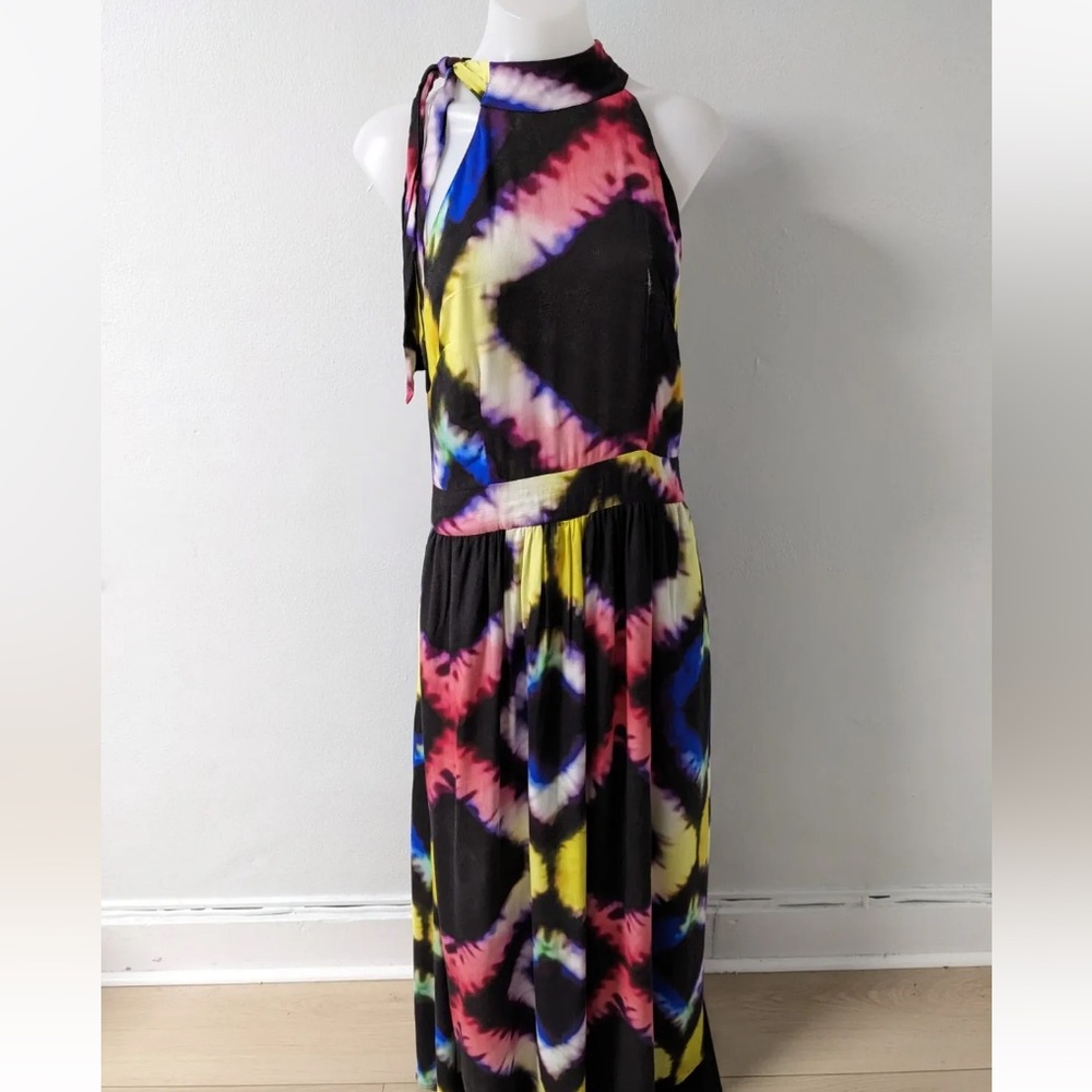 NEW Busayo Tie Dye Halter Maxi Shift Dress- size 6